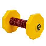 'Training Is Fun' Wooden Dog Dumbbell with Synthetic Cover 650 g (0.650 kg)