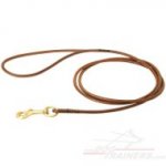 Expertly Handcrafted Round Leather Dog Leash for Dog Shows