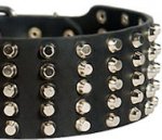 3 inch Studded Leather Dog Collar