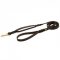 Braided Leather Dog Leash with Additional Handle