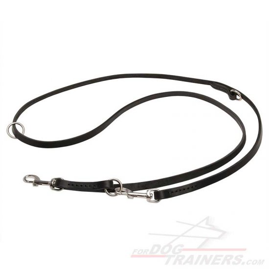 Best Leather Dog Leash - Multimode Dog lead with Stainless Steel Snap Hook