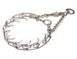 Dog Prong Collar with Swivel and Small Quick Release Snap Hook - 50146 (3.9mm) (1/6 inch) (Made in Germany)