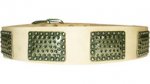 StylishLeather Dog Collar Adorned in War Style