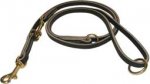 Handstitched Strong Leather Dog Leash with several Snap Hooks