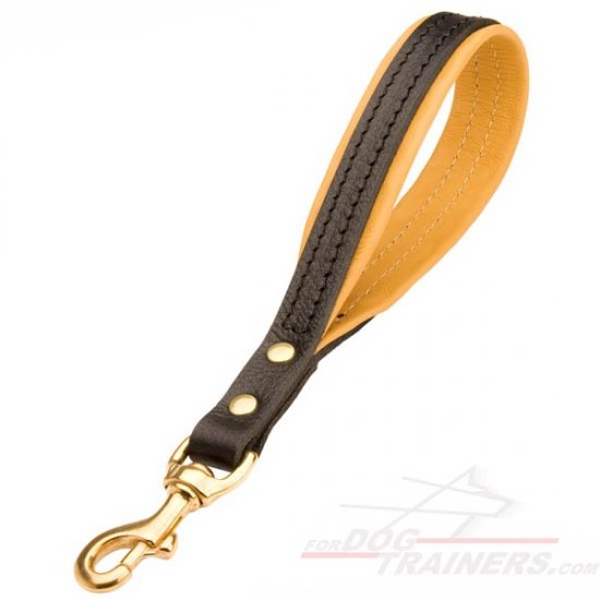 Short leather dog leash - L8