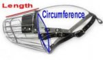 Cherokee Monarch Wire Basket Dog Muzzles Size Chart - Cherokee Monarch muzzle