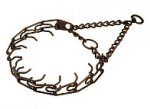 Dog prong collar - 50145 (3.99mm) (1/6 inch) Steel-Antique Copper plated ( Made in Germany )