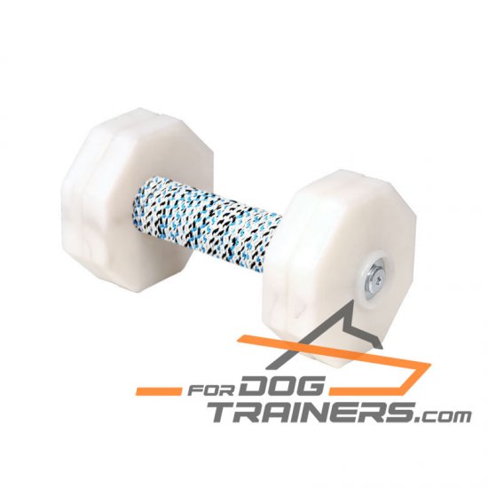'Indispensable Trainer' Wooden Dog Dumbbell with French Linen Coil 1000g