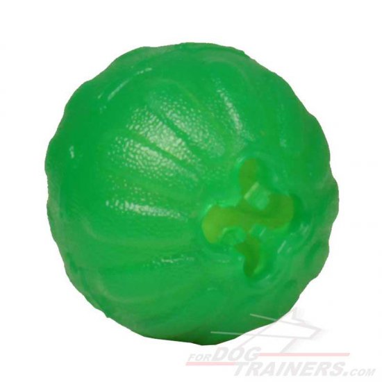 "Mental Stimulator" Chew Dog Ball for Treat Dispensing for Small Breeds