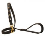 Studded Leather Dog Leash for Walking and Tracking