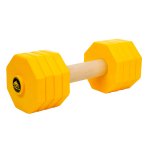 'Freedom and Adventures' Wooden Dog Training Dumbbell with Plastic Weight Plates 2000 g
