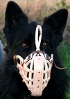 Leather basket dog muzzle - M1_2