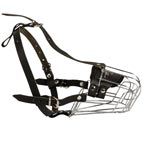 Well-Ventilated Metal Wire Basket Muzzle with Felt Padded Nose