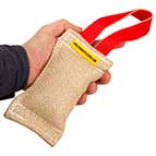 Jute Puppy Bite Tug with One Handle - 2 1/3 inch on 8 inch (6x20 cm)