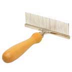 "Hair Designer" Dog Comb with Wooden Handle