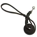 'Keep Closer' Leather Dog Lead with Stainless Steel Hardware