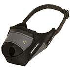 Lightweight Dog Muzzle Made of Nylon and Leather for Agitation Training