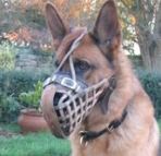 German Shepherd Basket Leather Muzzle for Dogs
