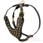 Labrador Studded Walking dog harness- handmade leather harness - H15