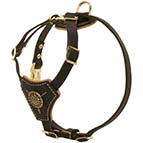 Tracking / Walking Leather Dog Harness for Puppies and Small Breeds