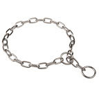 Fur Saver Choke Chain Collar of Chrome Plated Steel