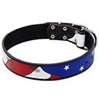 American Pride Handpainted Leather Dog Collar