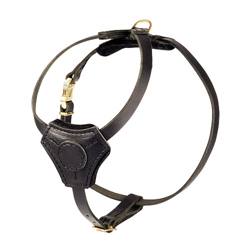Stylish Leather Harness for Small Dogs and Puppies