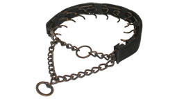 Dog Prong Collar with Nylon Cover- 50145 (3.99mm) (1/6 inch) Steel-Antique Copper Plated (Made in Germany) 10% DISCOUNT