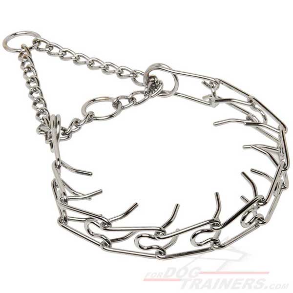 Dog Pinch Collar Chrome Plated Steel