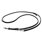 Multifunctional Leather Dog Leash with Stainless Steel Hardware