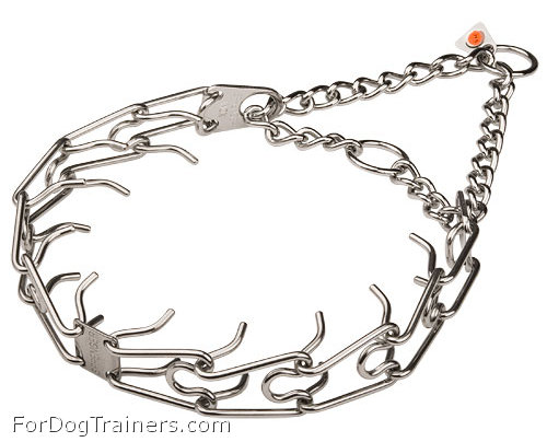 STAINLESS STEEL-Dog pinch prong collar - 50045 (55) 1/6 inch (3.99 mm) ( Made in Germany )