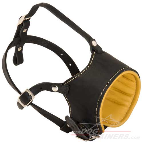 Royal Soft Nappa Leather Anti-Barking Dog Muzzle