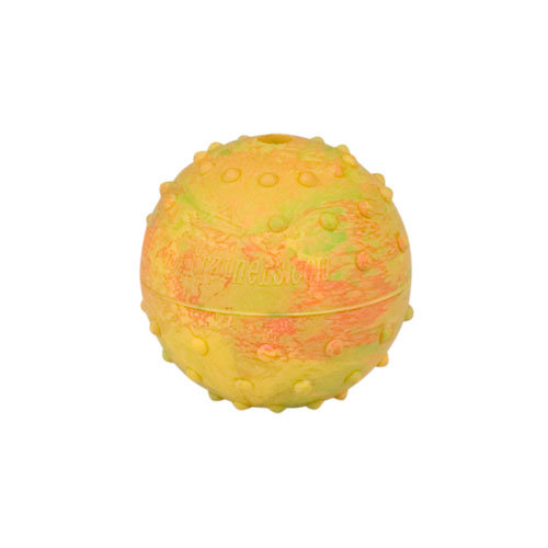 Dog training toy - rubber ball with bell inside