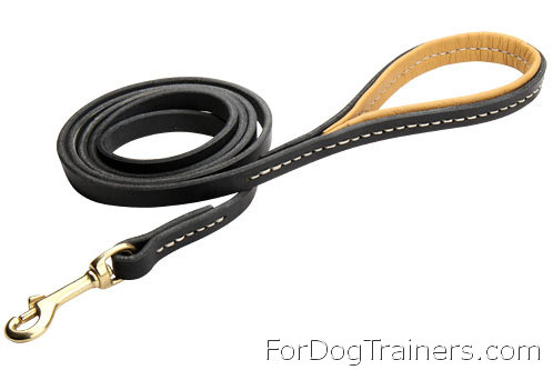 High Grade Fashion Leather Dog Leash with Padded Handle