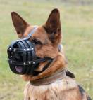 Lightweight and Soft Leather Mesh German Shepherd Dog Muzzle